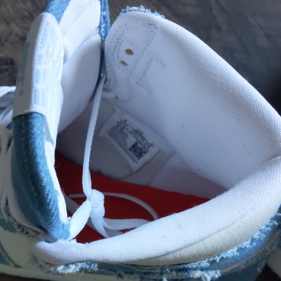 Nike Denim Blue and White High-Tops - Picture 4 of 12